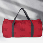 Monogramm-Muster, rot Duffle Bag<br><div class="desc">Die Einführung des "Trendy Monogram" - ein modernes, rotes, mit Monogramm Duffle, das exklusiv von PixiaDesigns entworfen wurde. Diese lebendige rote Tasche verbindet ein einfaches, schlichtes Design mit einem personalisierten, gemusterten Monogramm, das mit einem modernen Schriftart erstellt wurde, der Ihrem Stil eine einzigartige Touch verleiht. Ideal für Frauen, die immer...</div>