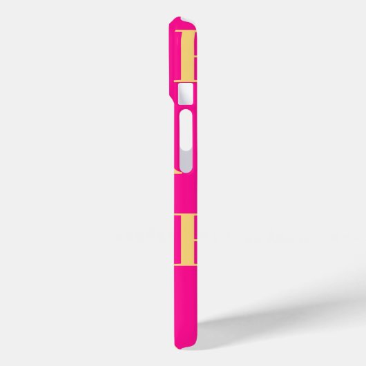Monogramm Muster Stilvoll Hot Pink Case-Mate iPhone Hülle (Rückseite / Links)