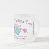 Monogramm-MUTTER-Tag Mattglastasse (VorderseiteRechts)