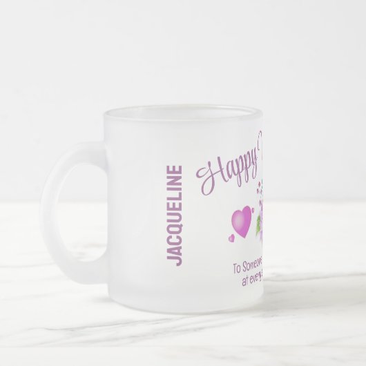 Monogramm-MUTTER-Tag Mattglastasse (Links)