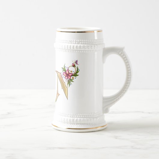 Monogramm N Geschenkidee Tasse (Rechts)