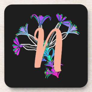 Monogramm N Initial Getränkuntersetzer Getränkeuntersetzer