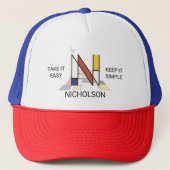 Monogramm "N" - Nicholson Truckerkappe (Vorderseite)