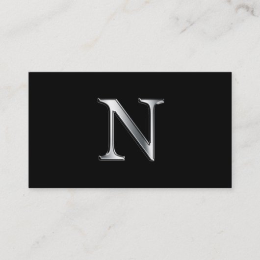 Monogramm N-Visitenkarten Visitenkarte (Vorderseite)