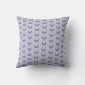 Monogramm Nachname Blue Grey Polka Dot Initial Kissen (Rückseite)