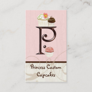 Monogramm-Nachtisch-Bäckerei-Visitenkarten des Visitenkarte