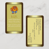 Monogramm, Nachtklubtür Sicherheit, Golffekt Visitenkarte (Vorne/Hinten)