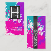 Monogramm-Nagel-Techniker-Visitenkarte Visitenkarte (Vorne/Hinten)