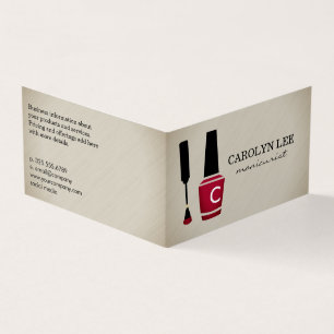 Monogramm Nail Polnischer Maniküre Visitenkarten