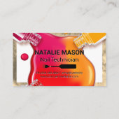 Monogramm | Nail Poly Pour Visitenkarte (Rückseite)