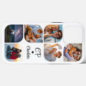 Monogramm Name 6 Foto Modern Trendiges Einfach Case-Mate iPhone Hülle (Rückseite (Horizontal))