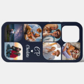 Monogramm Name 6 Foto Modern Trendiges Einfach Case-Mate iPhone Hülle (Rückseite (Horizontal))