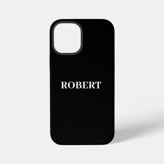 Monogramm Name änderbar personalisierbar iPhone Hülle (Rückseite)