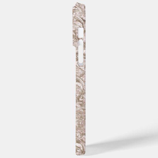 Monogramm Name Anfangsbraun Verziert Geblüht Case-Mate iPhone Hülle (Rückseite / Links)