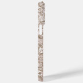 Monogramm Name Anfangsbraun Verziert Geblüht Case-Mate iPhone Hülle (Rückseite / Rechts)