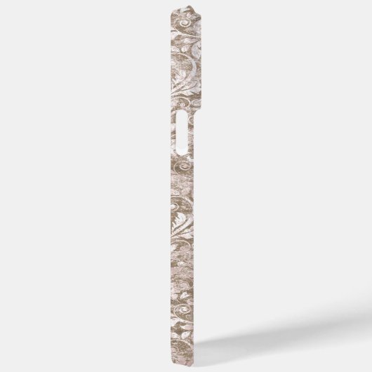 Monogramm Name Anfangsbraun Verziert Geblüht Case-Mate iPhone Hülle (Rückseite / Rechts)