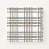 Monogramm Name Anfangsbuchstabe Kariert rosa Notizblock (Rückseite)