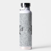 Monogramm Name Anfangsbuchstabe Silber Glitter Mäd Trinkflasche (Rechts)