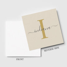 Monogramm Name Anfangsbuchstaben Gold Grau