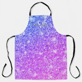 Monogramm Name Apr. Lila und rosa Glitzer Schürze (Vorderseite)