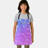 Monogramm Name Apr. Lila und rosa Glitzer Schürze (Insitu)