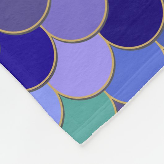 Monogramm + Name | Aqua Aquamarin & farbenfroh Mee Fleecedecke (Ecke)