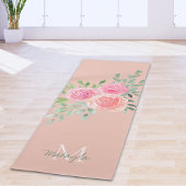 Monogramm Name Aquarell Rosa Farbe Yogamatte