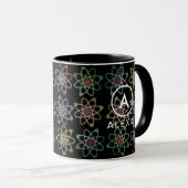 Monogramm Name Atomstrukturwissenschaft Tasse (VorderseiteRechts)