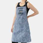 Monogramm Name Blauer Grill Schürze (InSitu)