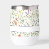 Monogramm Name Blumen Wildblume Boho Lavendel Chic (Links)