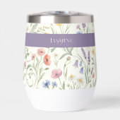 Monogramm Name Blumen Wildblume Boho Lavendel Chic (Vorderseite)