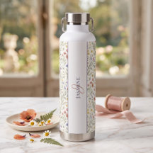 Monogramm Name Blumen Wildblume Boho Lavendel Chic