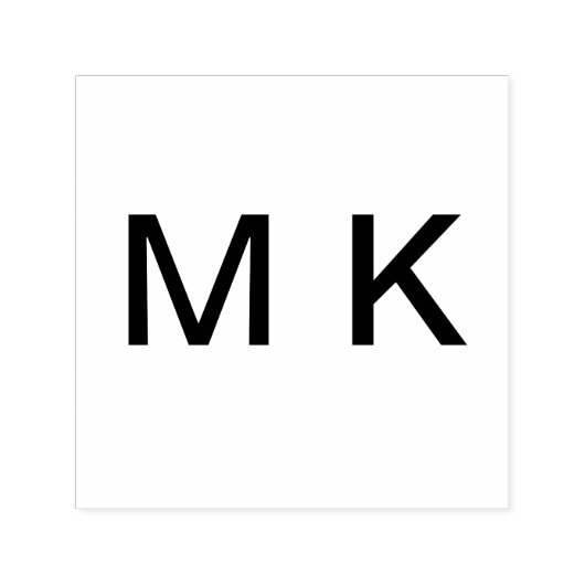 Monogramm Name Buchstaben Anfangsbuchstabe einfach Permastempel (Design)