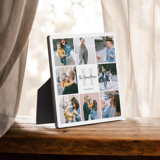 Monogramm Name Calligraphy Plaque Fotoplatte