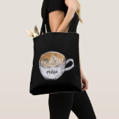 Monogramm Name Cappuccino Black Tasche (Von Nahem)