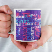 Monogramm Name Cloud Cool Typografie Kaffeetasse