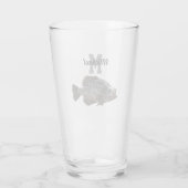 Monogramm Name Crappie Fischen Männer Sport Outdoo Glas (Rückseite)