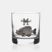 Monogramm Name Crappie Fischen Männer Sport Outdoo Whiskyglas (Vorderseite)