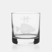 Monogramm Name Crappie Fischen Männer Sport Outdoo Whiskyglas (Rückseite)