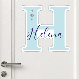 Monogramm Name Custom Elegante Faux-Diamanten Aufkleber