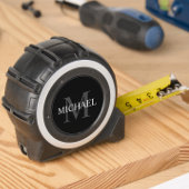 MONOGRAMM NAME CUSTOM SCHWARZ-WEISS GRAU MAßBAND