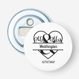 Monogramm Name Datum Herz Hochzeit Flaschenöffner
