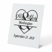 Monogramm Name Datum Herz Hochzeit 