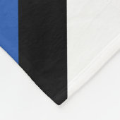 Monogramm Name der dünnen blauen Linie Fleecedecke (Ecke)