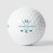 Monogramm. Name des benutzerdefinierten Golfers Golfball (Vorderseite)