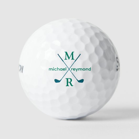 Monogramm. Name des benutzerdefinierten Golfers Golfball (Vorderseite)