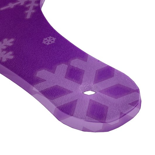 Monogramm Name des Lila Schneeflocken Schneidebrett (Ecke)