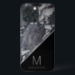 Monogramm-Name des modernen schwarzen und grauen M Case-Mate iPhone Hülle<br><div class="desc">Moderner Name des Monogramms aus schwarzem und grauem Marmor und personalisierter eigener Anfangsbuchstabe. Ein modernes und stilvolles Geschenk für Familienmitglieder,  Ehemann,  Ehefrau,  Freunde und mehr. Personalisierte Handytasche! ~ Karo mein Shop zu sehen,  die gesamte Sammlung mit diesem Design!</div>