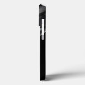 Monogramm-Name des modernen schwarzen und grauen M Case-Mate iPhone Hülle (Rückseite / Links)