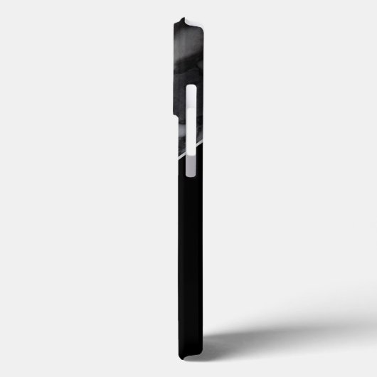 Monogramm-Name des modernen schwarzen und grauen M Case-Mate iPhone Hülle (Rückseite / Links)